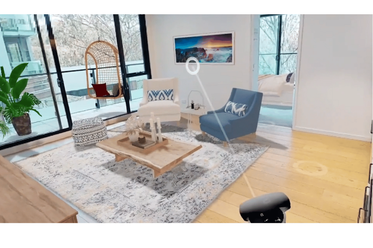 living room in VR Mode